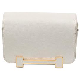 Hermès White Chevre Mysore Geta Branco Cru