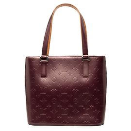 Louis Vuitton Red Monogram Mat Stockton Rouge Bordeaux