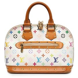 Louis Vuitton White Monogram Multicolore Alma PM Bianco