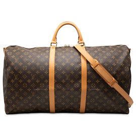 Louis Vuitton Brown Monogram Keepall Bandouliere 60 Brown