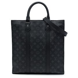 Louis Vuitton Black Monogram Eclipse Sac Plat Noir