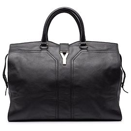 Autre Marque Mala de viagem Saint Laurent Cabas Chyc em couro preto Preto