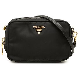 Mini Bolso Camera Prada de Tessuto Negro Negro