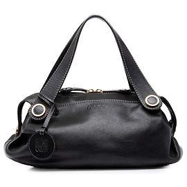 Borsa a tracolla Anagram LOEWE in pelle nera Nero