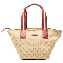 Gucci Beige GG Canvas Web Tote Beige