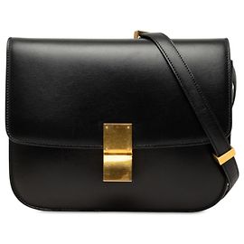Céline Celine Black Medium Calfskin Classic Box Nero