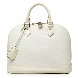 Louis Vuitton White Epi Alma PM Blanc