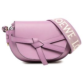 Bolsa Gate Dual Mini em pele de vitelo macia roxa LOEWE Roxo