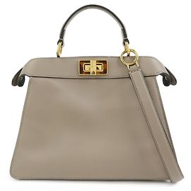 Fendi Peekaboo ISeeU Leather Small Marron