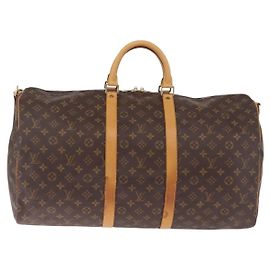 Louis Vuitton Keepall Bandouliere Monogram Canvas 55 Brown