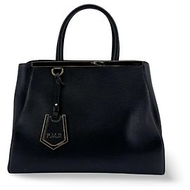 Fendi 2Jours Leather Medium Noir