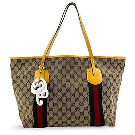 Gucci Jolie Web GG Canvas Large Marron