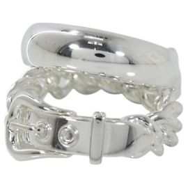 Hermès Hermes Boucles Sellier Inflexible GM Ring Silvery