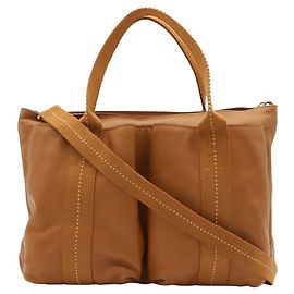 Hermès HERMES Sac Cabas Caravan Horizontal MM Sac à Main Epaule Marron
