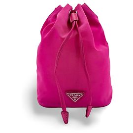 Bolsito Bucket Prada de Tessuto con Cordón Small Rosa