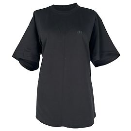 T-shirt Oversized Balenciaga BB em algodão preto Preto