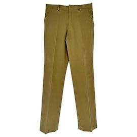 Prada Straight-Leg Hose aus olivefarbenem Polyester Grün Olivgrün