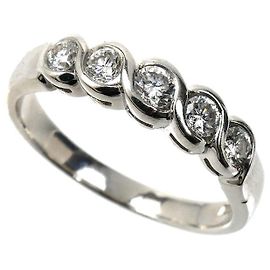 Autre Marque Anello in platino e diamanti Argento