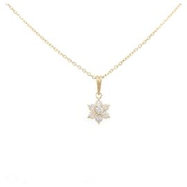 Autre Marque Collana Au750 Fiore e Diamanti D'oro