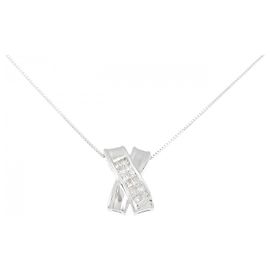 Autre Marque Au750 Diamantenhalskette Silber