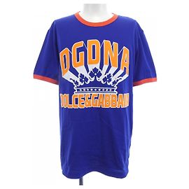 Dolce & Gabbana Camiseta de algodón Dolce&Gabbana Azul Naranja