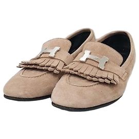 Mocassins Royal Hermès en Daim Marron Marron