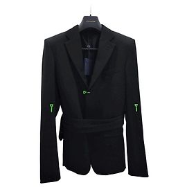 Louis Vuitton Hook Belted Single Jacket Green