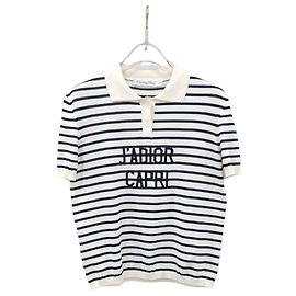 Dior Capri Stripe Polohemd Kurzarm Grün
