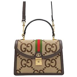 Gucci Ophidia Web Small Top Handle Bag Green