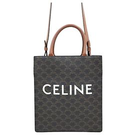Céline Triomphe Vertical Cabas Bag Small Brown