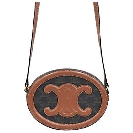 Céline Bolsa de Ombro Triopea Oval Pulse Large Marrom