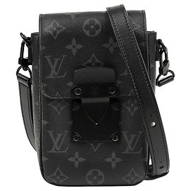 Louis Vuitton Leather Black Crossbody Bag Black