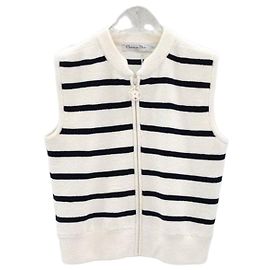 Dior Riviera Terry Strick-Zip-Weste Grün