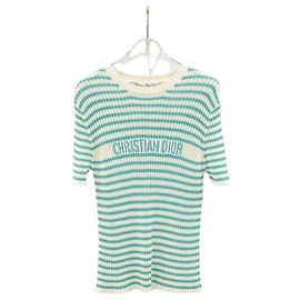 Dior Maille à manches courtes Aqua Marine Multicolore