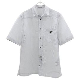 Dior Camicia a maniche corte in mesh con logo a cuore Verde