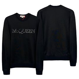 Alexander Mcqueen Sweatshirt mit gesticktem Logo Schwarz