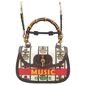 Bolsa Gucci 100 Bamboo 1947 em couro marrom Medium Marrom