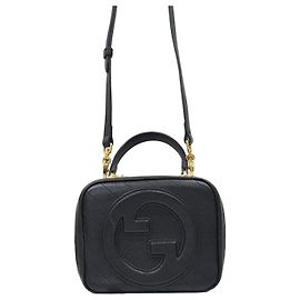Gucci Sac à main et épaule Vanity Interlocking Blondie Noir Noir