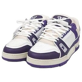 Louis Vuitton Trainer Sneaker Purple White Weiß