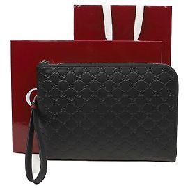 Pochette Gucci Medium Marron Cuir de Veau Marron