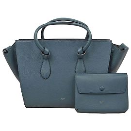 Sac cabas Tie Tote Céline en cuir marron Marron