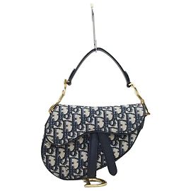 Dior Sac à épaule Oblique Mini Saddle Navy Bleu