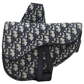 Dior Mini Borsa Saddle Oblique Jacquard Marrone