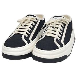 Gucci Black Canvas Sneakers Black