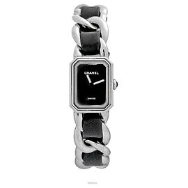 Chanel Iconic Gourmet Watch Black Silver Black
