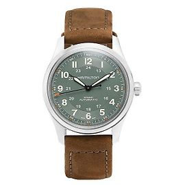 Autre Marque Khaki Field Titanium Men's Leather Watch Multiple colors
