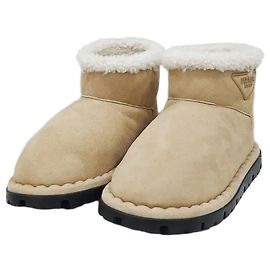 Prada Botas de cano curto UGG em camurça e pele de carneiro Marrom