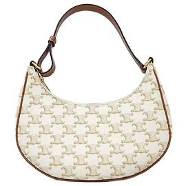 Céline Jacquard brodé Medium White Tan Blanc