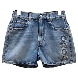 Chanel Coco Denim Shorts Blau Blau