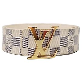 Louis Vuitton Cinturón reversible Damier Castaño